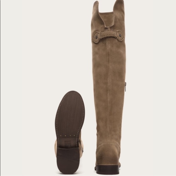 Frye Shirley Over The Knee Riding Boots in Ash Size 8 - Picture 3 of 14